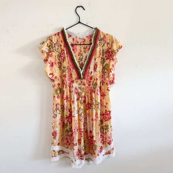 Poupette St. Barth Camila Floral Mini Dress S - Picture 2 of 7